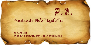 Peutsch Mátyás névjegykártya